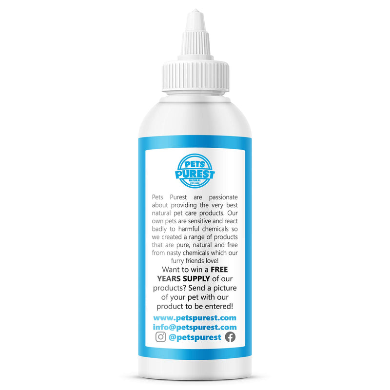 Pets Purest Eye Drops for Dogs, Cats & Pet - 100% Natural Eye Wash Cleaning Treatment Solution for Itchy, Irritated and Watery Eyes. Fast 3-Day Results for Pets and Animals (250ml) - PawsPlanet Australia