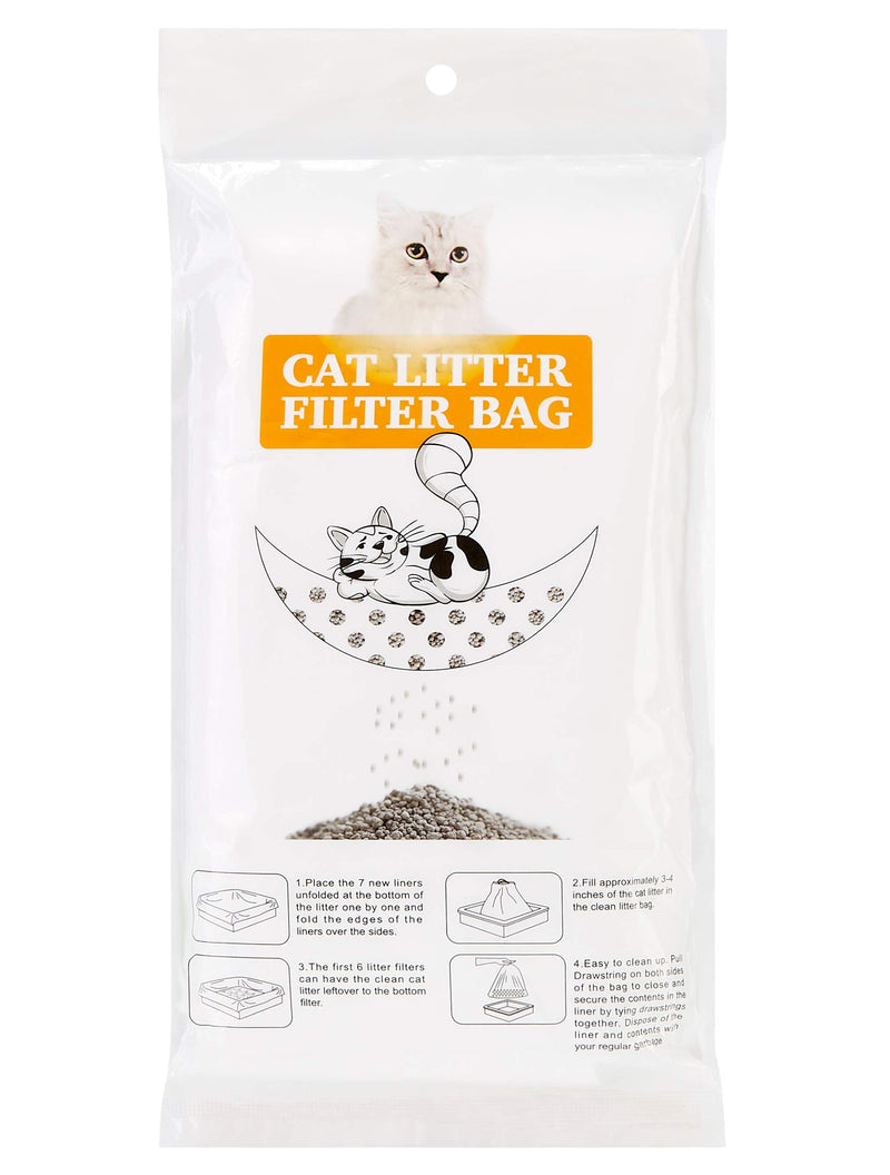 Gefryco Cats Sifting Litter Box Liners, Jumbo Disposable Waste Litter Bags 7 Count - 31" x 18" - PawsPlanet Australia