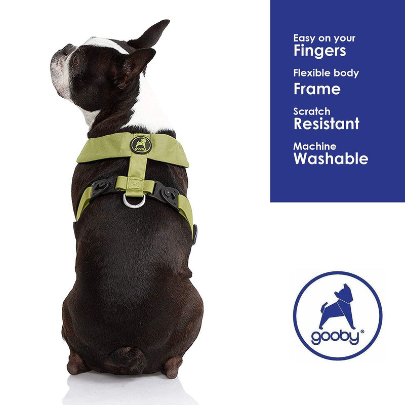 Gooby Comfort X Harness Dual Snap - No Pull Small Dog Harness with Rotational Buckles and Patented Choke-Free X Frame - Dog Harness for Medium Dogs No Pull and Small Dogs for Indoor and Outdoor Use Small chest (13.5~16.75") Green - PawsPlanet Australia