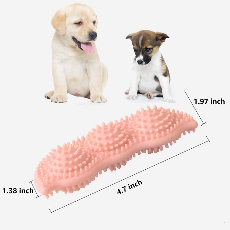 2 Pcs Puppy Toys Puppy Teething Chew Toys 2-7 Months Puppy Teething Toys for Teething Small Dogs Dog Toothbrush Toy pink and blue - PawsPlanet Australia