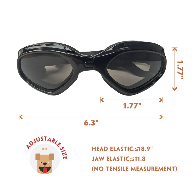 Enjoying Pet Goggles - Sun Goggles Dog Sunglasses UV Protection Sun Glasses for Medium and Small Dogs Black - PawsPlanet Australia