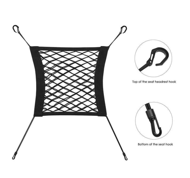 [Australia] - uvome Car Dog Barrier Vehicle Back Seat Net Organizer Auto Storage Mesh Universal Obstacle Children Kids Disturb Stopper 2 Layer 