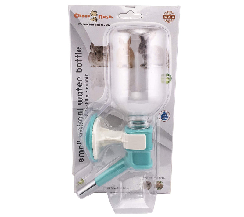 Choco Nose Patented No-Drip Dog Water Bottle/Feeder for Toy Breed to Large Sized Dogs/Cats/Rabbits/Chinchillas/Detachable Pet Food Bowl/for Cages, Crates or Wall Mount/Mess Free Leak-Proof Nozzle Aqua Large Rabbits-Chinchillas-Toy Breed Dogs - PawsPlanet Australia