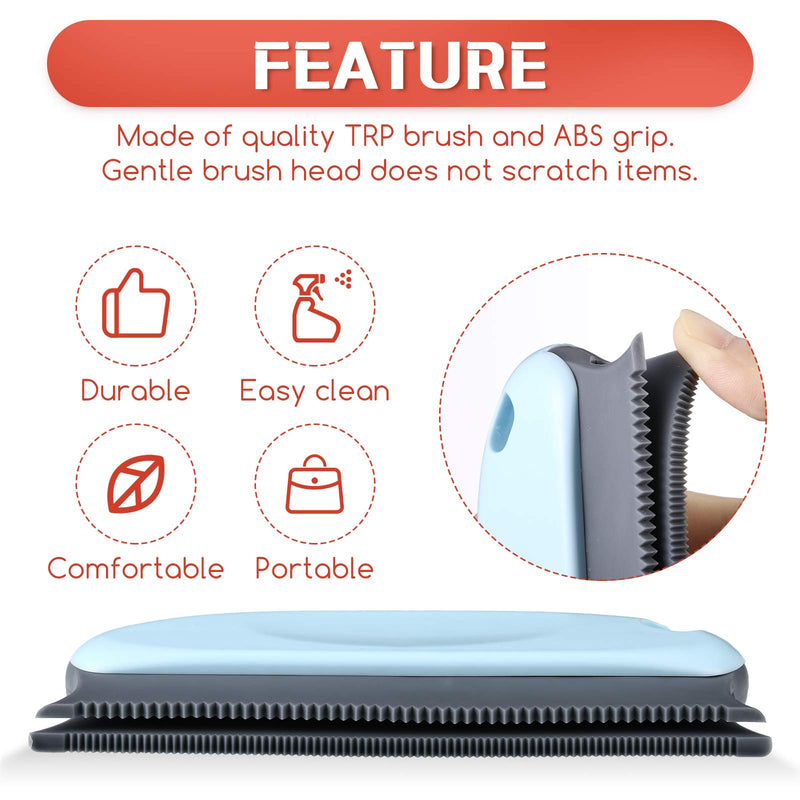 4 Pieces Cat Dog Hair Remover Set, 2 Pet Hair Remover Brush for Couch, 2 Stainless Steel Pet Shedding Comb, Lint Brush Remover with Stable Handle for Sofa Carpet Clothes Bed Car Couch Chair Furniture - PawsPlanet Australia