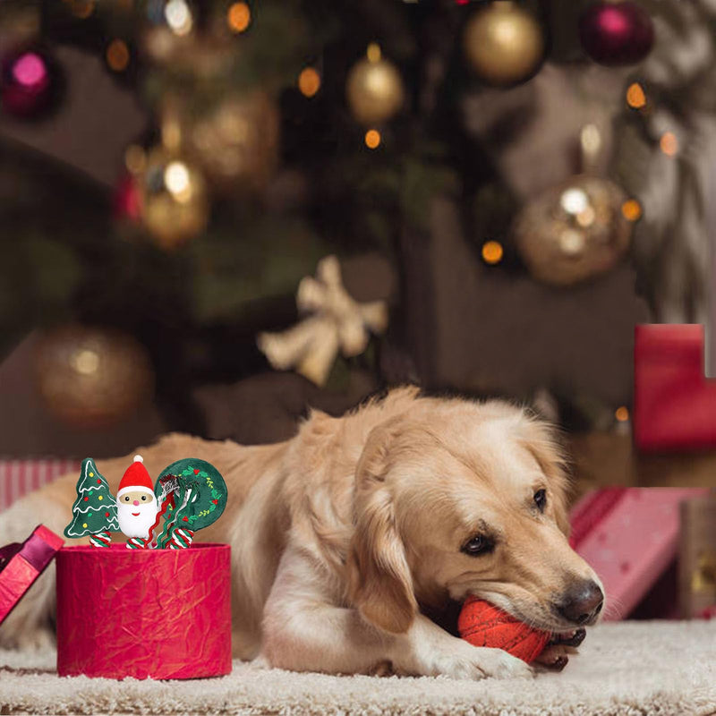 ASSUGO Christmas dog toys, pack of 4 dog toys Christmas, dog toys squeaky interesting, dog toys suitable as gifts for dogs - PawsPlanet Australia