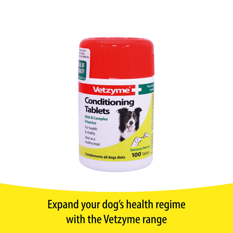 Vetzyme | Dog Vitamins and Supplements, Contains B Plus E with Zinc & Selenium | Promotes Activity & Good Health (200 Tablets) 1 200 Count (Pack of 1) - PawsPlanet Australia