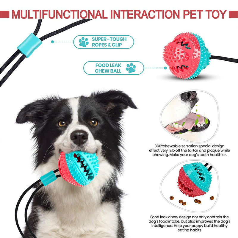 Dog Chew Toys for Aggressive Chewers, Suction Cup Dog Chewing Toy,Interactive Rope Ball with Strong Suction Cup, Dog Rope Ball Toys with Suction Cup for Dogs,Puppy Dog Teeth Cleaning Pet tug Toy - PawsPlanet Australia