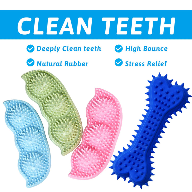 Dog Chew Toys for Puppies Teething, Dog Toys 16 Pack Puppy Chew Toys Pea Shaped Rubber Bone Dog Toy Bundle Dog Squeaky Toys iq Treat Ball Puppy Teething Chew Toys Small Dogs Puppy Toys - PawsPlanet Australia