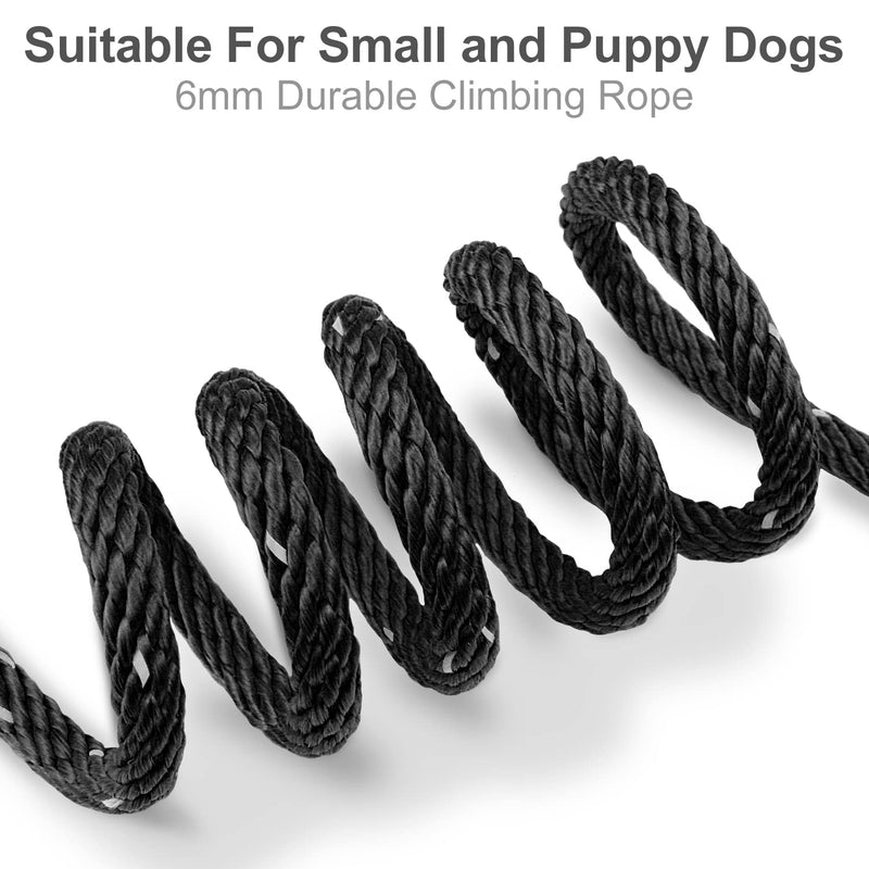 Joytale Long Training Lead for Dogs, 5M Reflective Dog Tie Out, Recall Nylon Rope Line for Small and Puppy Dog, Black 5M(Pack of 1) - PawsPlanet Australia