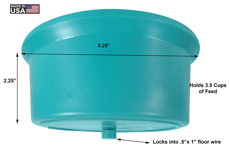 Easy Twist On Locking Feed/Water Bowls No Tip No Move for Small Animals and Rabbits (1) - PawsPlanet Australia