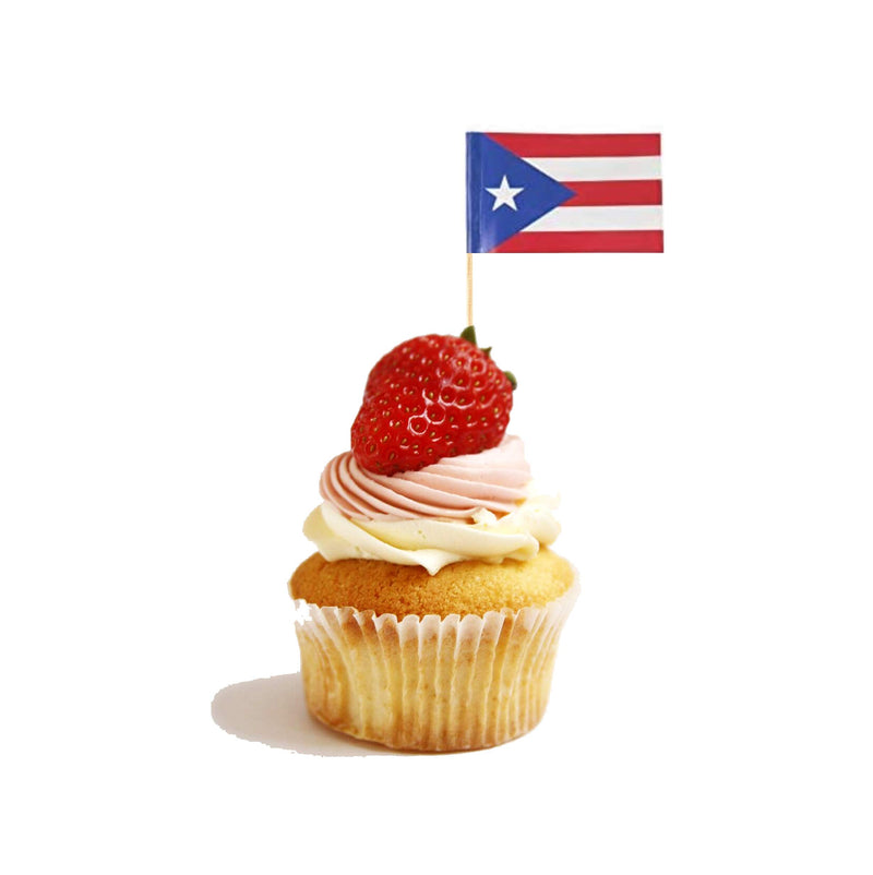 JAVD CYPS 100 Pcs Puerto Rico Flag Puerto Rican Toothpick Flags, Small Mini Stick Cupcake Toppers Puerto Rican Flags,Country Picks Party Decoration Celebration Cocktail Food Bar Cake Flags - PawsPlanet Australia
