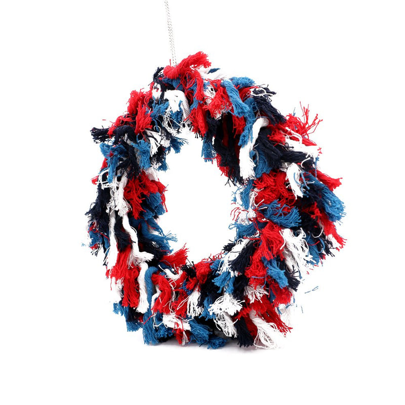 [Australia] - Borangs Bird Toys Parrot Shredding Toys Birds Cotton Preening Grooming Ropes Colorful Hanging Swing Snuggle Ring Toy Bird Cage Accessories for African Grey Cockatoos Conure Parakeet Quaker, 12 inch 