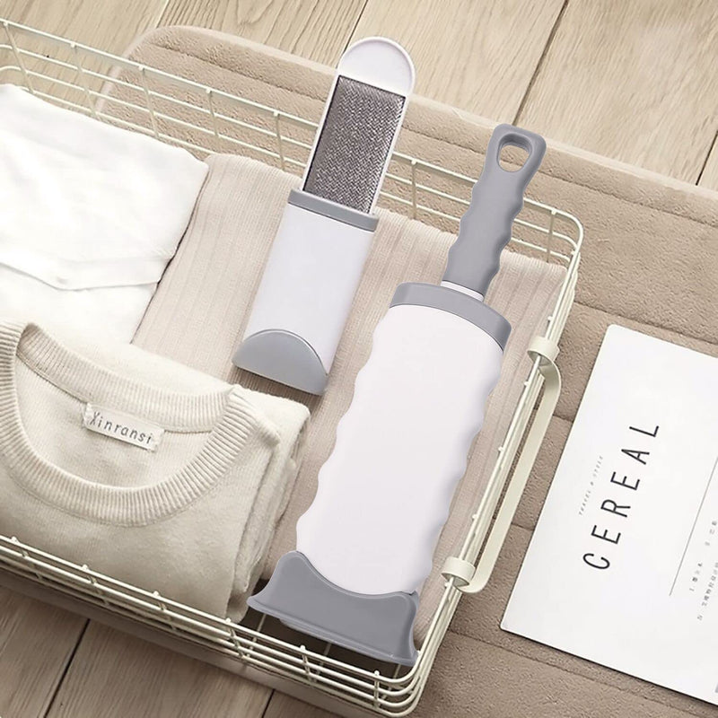 BIGO Lint Brush, Self-Cleaning Clothes Brush, Removes Dust, Lint and Hair, for Home and Travel, Plastic, Grey - PawsPlanet Australia