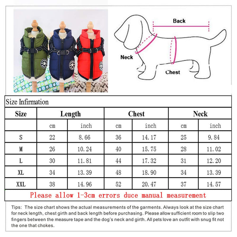 DOGGYZSTYLEPet Dog Jacket Vest Waterproof Thick Fleece Warm Coat for Puppy Cat Winter Cold Weather Apparel S Blue - PawsPlanet Australia