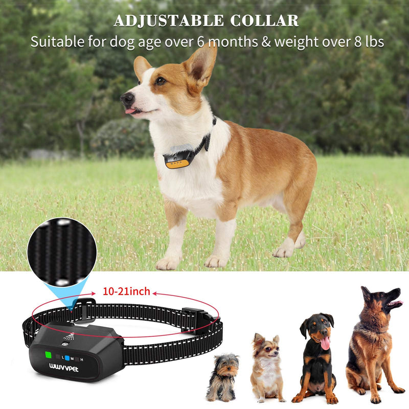 [Australia] - WWVVPET Citronella Spray Dog Training Collar with Remote Control, 2 Modes Citronella Dog Bark Collar, No Electric Shock Humane Safe Rechargeable Waterproof Anti-Bark Device Dogs Black 