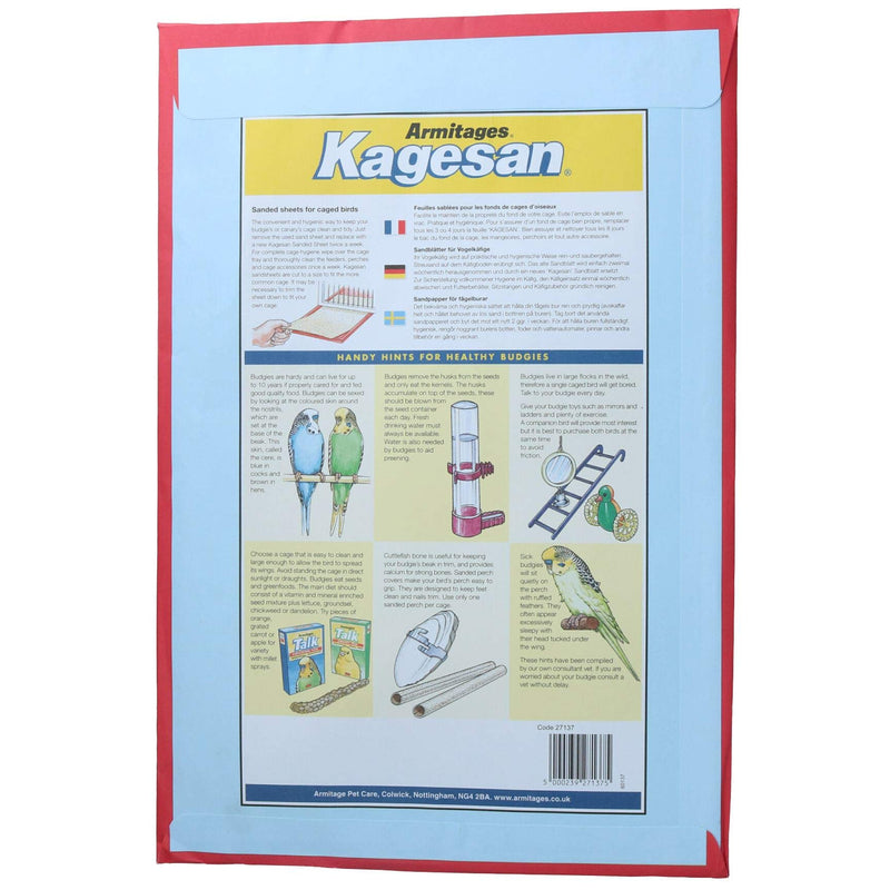 AB Tools 5 Sanded Sheets Sandpaper Bird Cage Bottom Budgies Caged Birds 28x43cm - PawsPlanet Australia