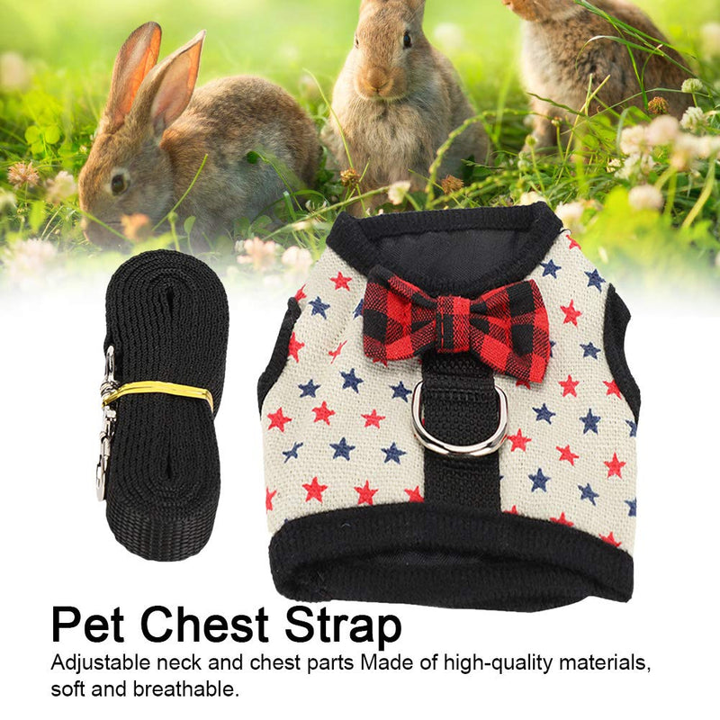 Cikonielf Rabbit Harness Small Animal Harness Hamster Harness Small Animal Outdoor Walking Harness Small Pet Harness and Leash for Rabbits Hamsters Guinea Pigs (M) M - PawsPlanet Australia