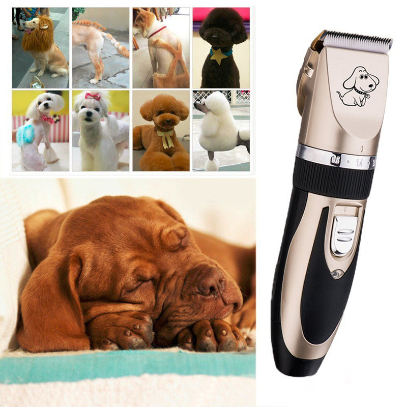 [Australia] - yuxufeng BaoRun Pet Dog Grooming Clippers Professional Rechargeable Cordless Hair Clippers with Comb Low Noise for Small Medium Large Dogs Cats Black-1 