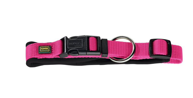 HUNTER Vario Plus Neoprene Collar, 45-50 cm, 25 mm, Raspberry/Black 45 - 50 cm, 25 mm - PawsPlanet Australia