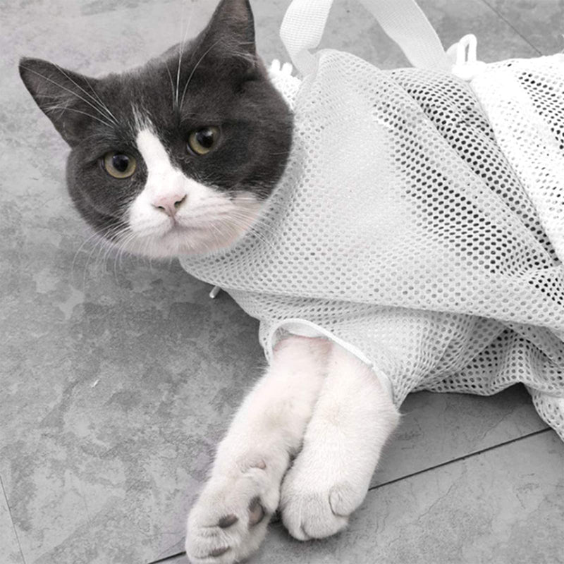 Cat Bath Bag Cat Bag for Bathing Cat Shower Cat Grooming Bag Cat Pet Bathing Showering Mesh Bag Anti-bite Taking a Bath Cutting Nails Brushing Your Teeth Medication and Injections - PawsPlanet Australia