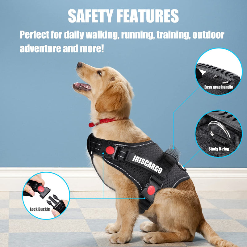 No Pull Dog Harness, dogs harness with Handle Adjustable Padded Harness, front Clip Puppy Vest Harnesses Reflective Breathable Soft Mesh Lightweight easy Control for Outdoor Training Walking(upgrade) Extra Small - PawsPlanet Australia