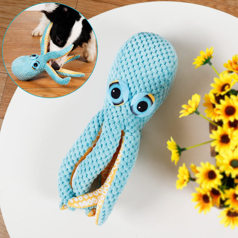 Dog squeaky toy octopus, dog toy, tug of war plush dog toy, cute squeaky dog toy with crinkle paper filled dog chew toy for puppies small, medium, large dogs - PawsPlanet Australia