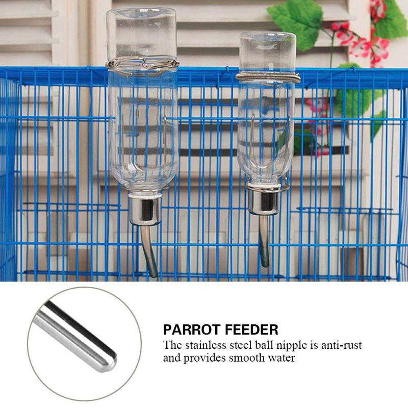 [Australia] - Pet Feeder Automatic Pet Water Dispenser Practical Parrot Water Drinking Feeding Bottle with Stainless Steel Ball Nipple S 