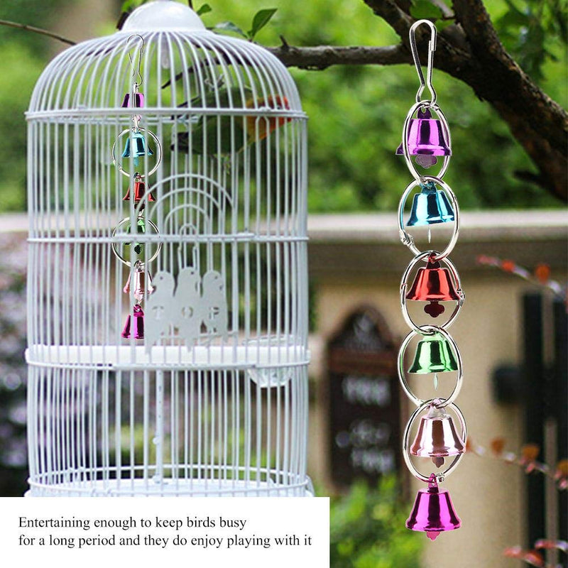 Parrot Bells Toy, Colorful Ringer Bells Swing Toy for Birds Budgies Parakeets African Greys Conures Cockatiels Love Birds Finch - PawsPlanet Australia