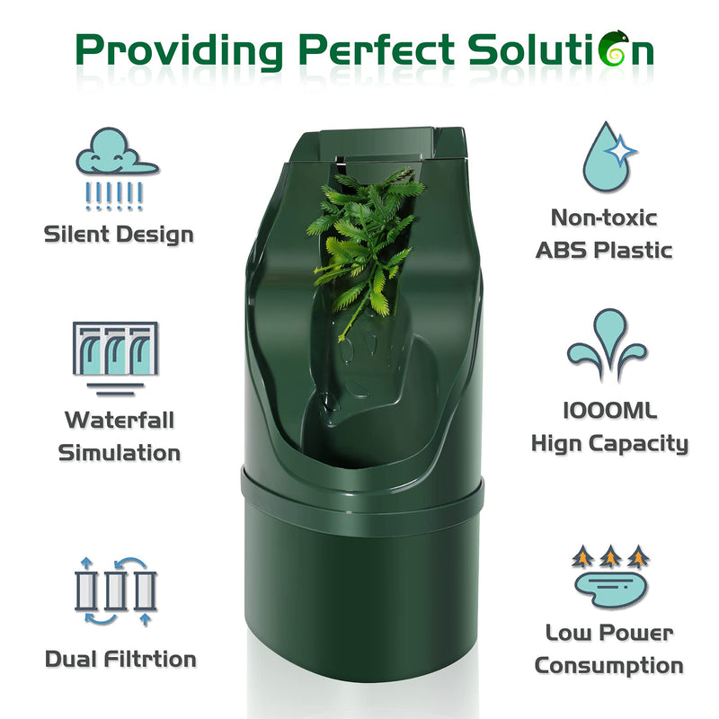 NEPTONION Reptile Chameleon Cantina Drinking Fountain water dripper comes with Feeding Tongs and Frosted Tweezer for Amphibians Insects Lizard Turtle Snake Spider Frog Gecko - PawsPlanet Australia