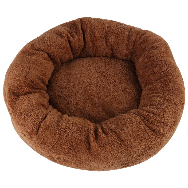 [Australia] - Yutiny Dogs Beds Warm Pet Winter Nest Cushion Comfortable Dog Puppy Cat Sleeping Pad Pet Dog House Mat M Light Coffee 