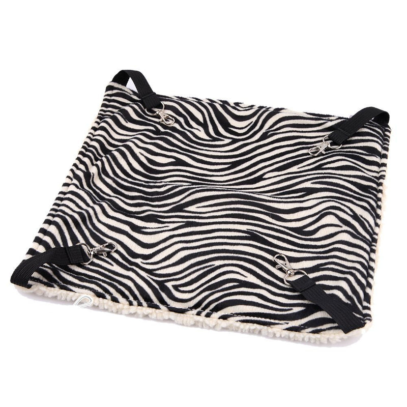 [Australia] - REACHS Cat Kitten Hanging Hammock Bed Pad Pet Cat Cage Comforter L Zebra 