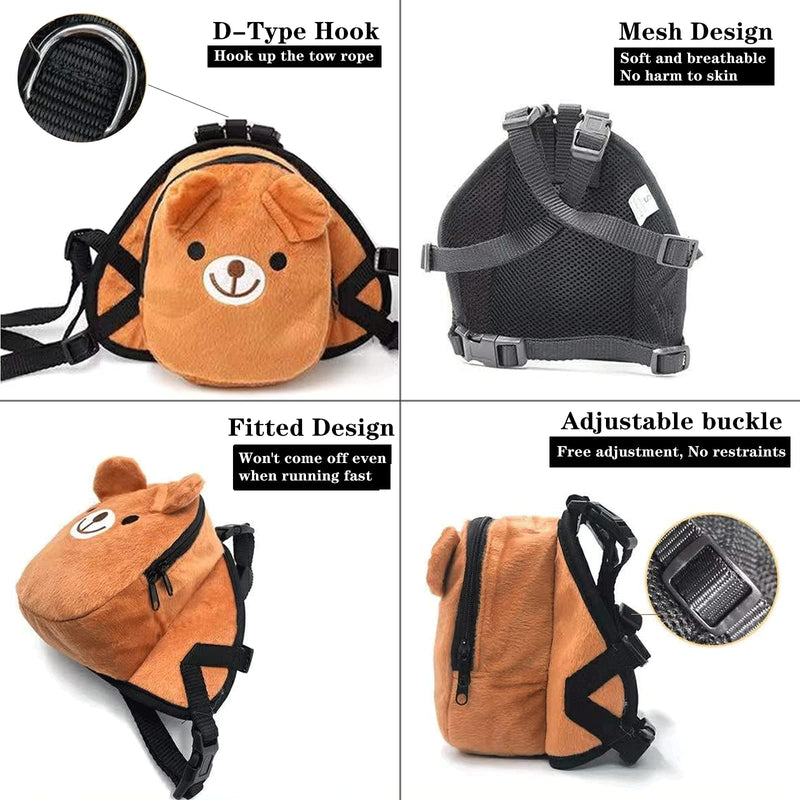 Pet Backpack, Cute Dog Backpack with Adjustable Straps for Small Dogs Cats. Dog Saddle Bags for Outdoor Travel Hiking Brown - PawsPlanet Australia
