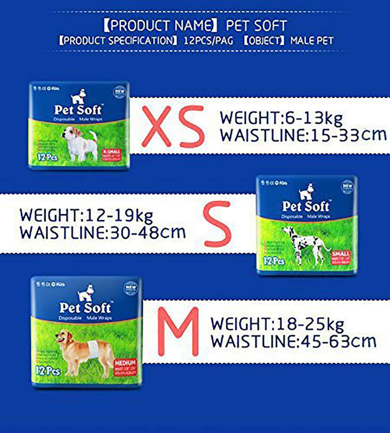 [Australia] - ZHAN Disposable Dog Diapers Male Physiological Pants Absorb a Large Amount of Urine and Prevent pet estrus Small Blue 