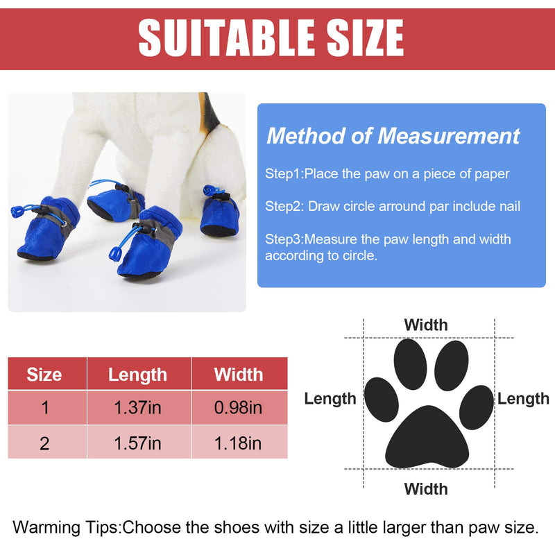 Weewooday 5 Sets 20 Pieces Dog Boots Paw Protectors Anti-Slip Dog Sock Shoes Waterproof Dog Boots with Adjustable Fastening Straps for Small Pets Dogs Extra Small Size - PawsPlanet Australia