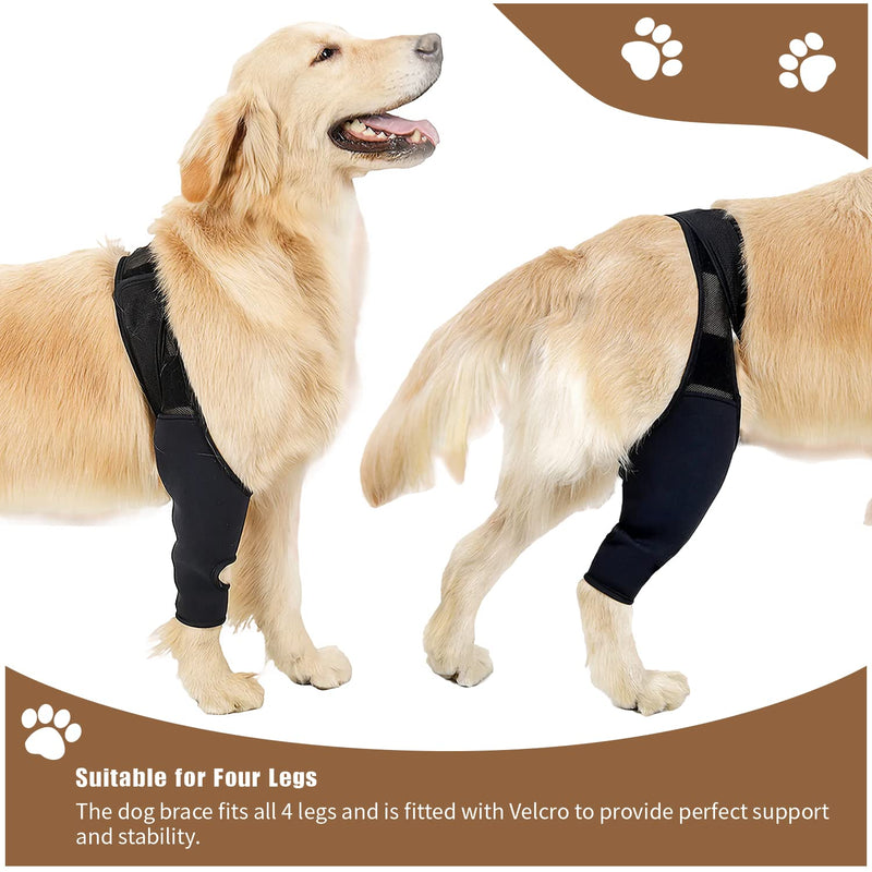 Lineiss Dog Knee Brace Dog Acl Leg Brace Dog Knee Brace for Torn Acl Hind Leg Dog Knee Brace for Luxating Patella Dog Hip Support Brace Adjustable Rear Leg Braces for Dogs Pet Knee Brace Black L - PawsPlanet Australia