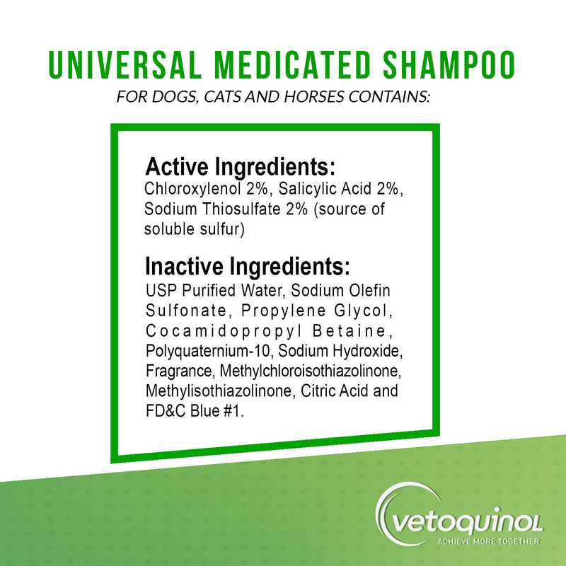 [Australia] - Vetoquinol Universal Medicated Shampoo for Dogs, Cats and Horses 16 Ounce 
