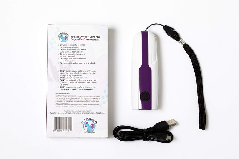 Doggie Don't Device - Audible Handheld Dog Repellent, Bark Control Device and Dog Training Aid - Loud Patented Sound Stops Barking and Bad Behaviors - No Shock and Humane (Purple) - PawsPlanet Australia