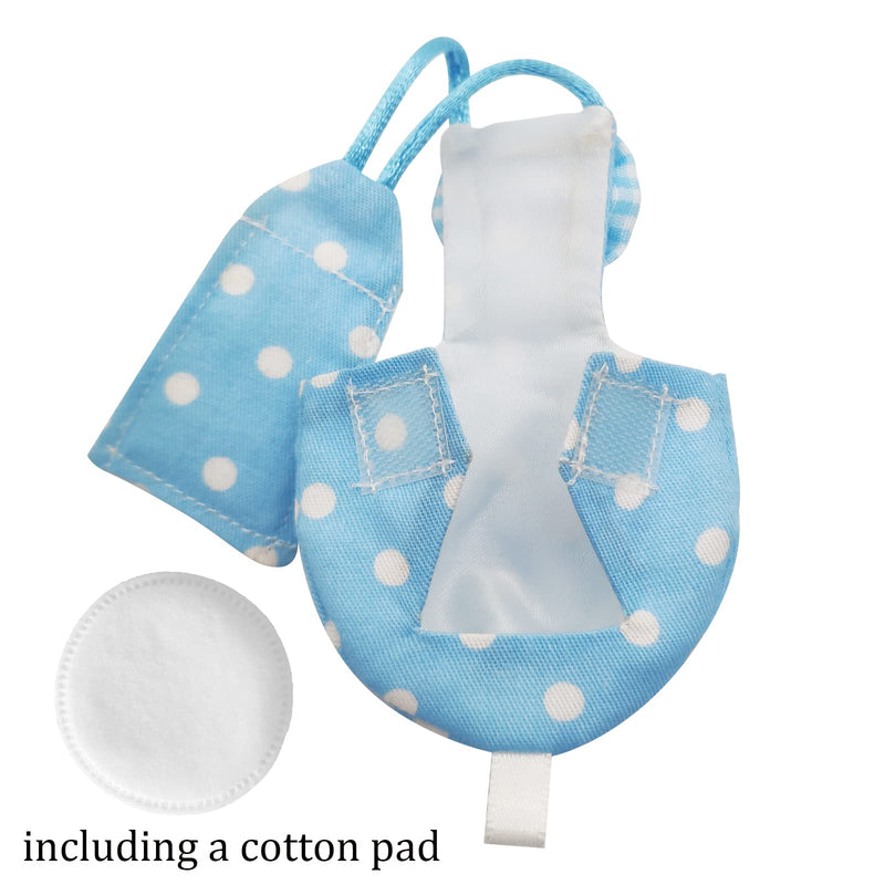 VANFAVORI Bird Diaper Harness Flight Suit with 80 Inch Flying Leash for Parrots Cockatiel Pet Birds,Including A Cotton Pad Blue with White Dots XS - PawsPlanet Australia