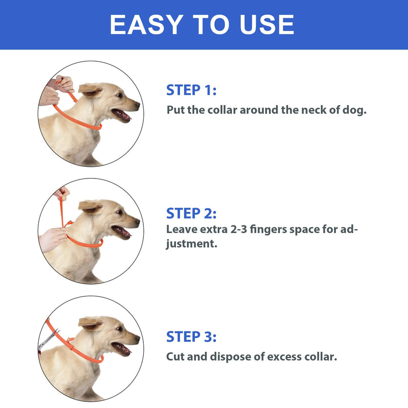 2 Pack Natural Flea Collar for Dogs with 8-Month Prevention, Waterproof Dog Flea and Tick Collar, Adjustable Flea and Tick Collar for Dogs One Size Fits All, 25 Inch - PawsPlanet Australia