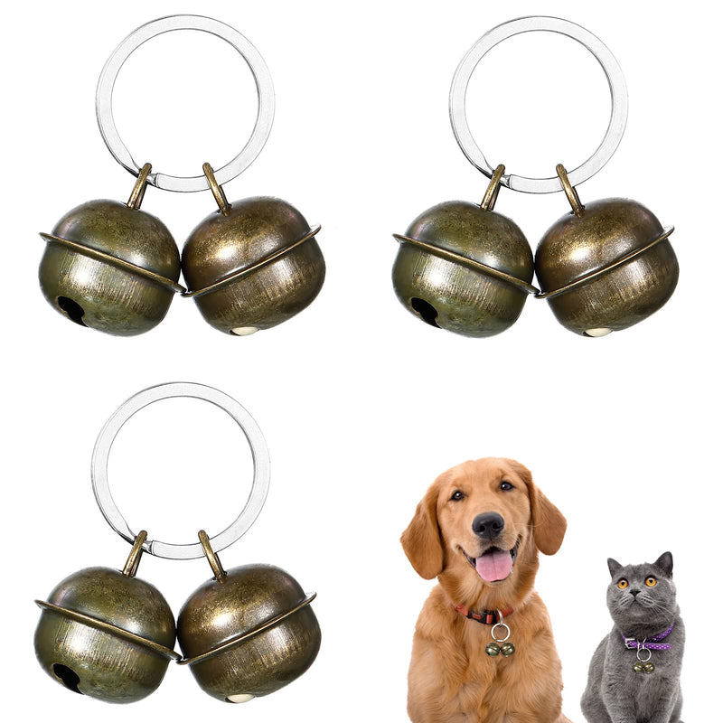 Hotop 3 Set Extra Loud Cat and Dog Bells Pet Tracker Bell Dog Bell for Collar Pet Tracker for Black Cat Bell Collar Charm Pendant Bells for Dog Cat Harness (M) - PawsPlanet Australia