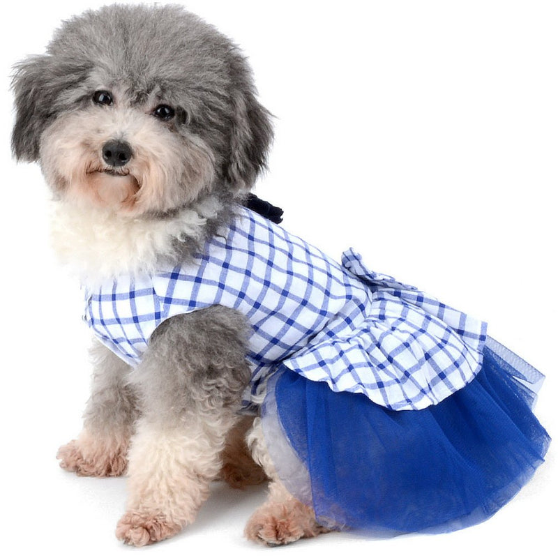 [Australia] - SMALLLEE_LUCKY_STORE Pet Dresses Small Dog & Puppies XL Blue 