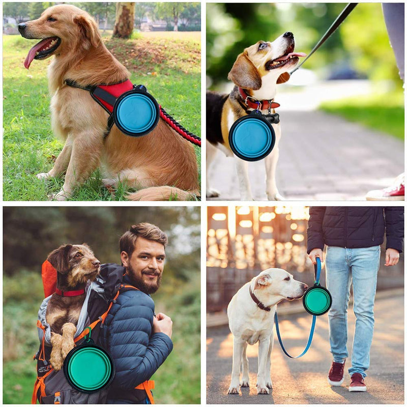 [Australia] - AGECASH A Collapsible Dog Bowl,Portable Dog Bowl, Travel Pet Bowl, Expandable for Cat Dog Water Bowls Food Feeding, 2 Pack Silicone Dog Bowl Small 