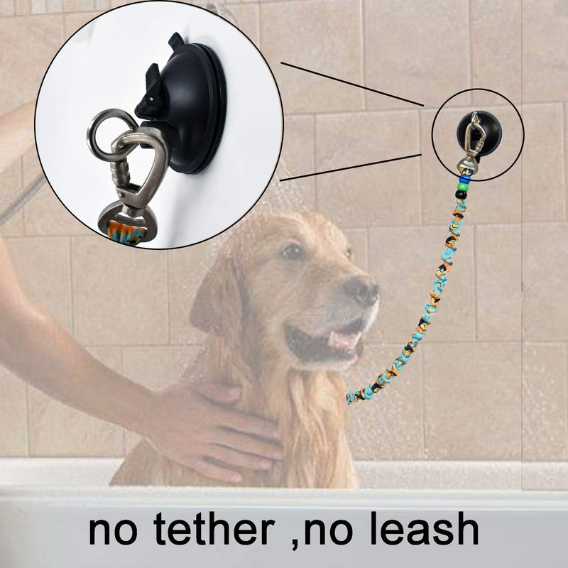 [Australia] - YYST Suction Cup Hook Cleat for Pet Dog & cat Bathtub, Shower & Bathing, Grooming Tether - No Leash 