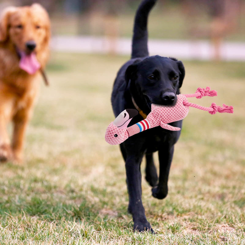 Yzmewael Dog Toy Puppy Toy Squeaky Toy for Dogs, Cuddly Toy Chew Toy Intelligence Dog Toys, Dog Toy Plush for Large Small Dogs and Puppies Pink - PawsPlanet Australia