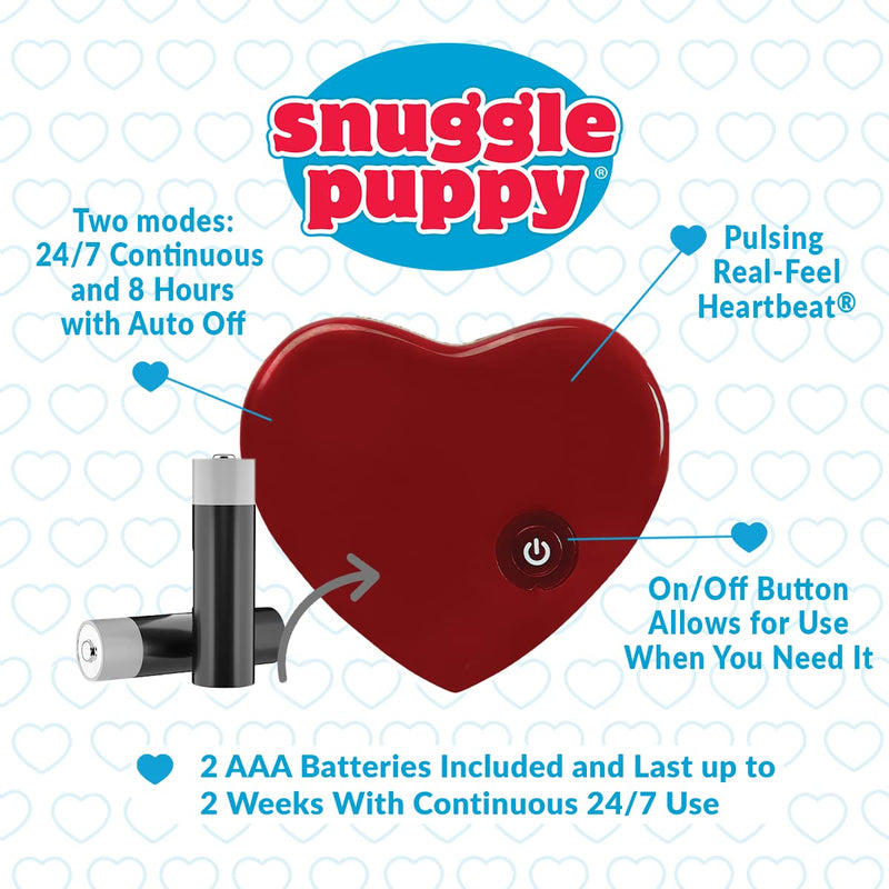 Snuggle Puppy Heartbeat Stuffed Toy for Dogs - Pet Anxiety Relief and Calming Aid - Golden - PawsPlanet Australia