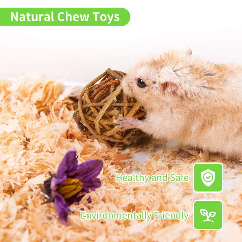 KKUYT Hamster Chew Toys，10 Pcs Natural Wooden Chinchilla Guinea Pig Toys Accessories Rat Bunny Tooth Chew Toys Pine Dumbells Exercise Bell Playing Swing Roller Teeth Care Molar Toys for Small Pets - PawsPlanet Australia