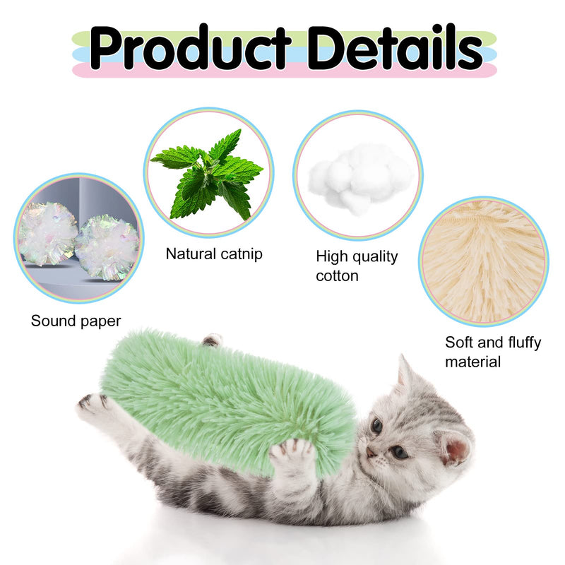 Dacitiery Catnip Plush Toy Pack of 3 Catnip Cushions, Cat Kick Toys, Teeth Grinding, Chew Toys, Cat Games for Cats, Interactive Cat Toys for Cats and Kittens - PawsPlanet Australia