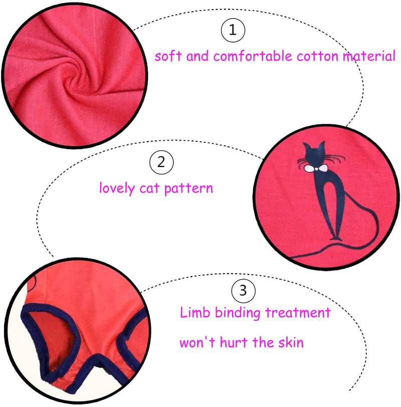 Komate Kitten Cat Surgery Recovery Suit Vest After Surgery Surgical Bodysuit for Abdominal Wounds Skin Diseases Pet Shirt E-Collar Alternative for Puppy Small Dog Cat Clothes (Blue Cat, S) Blue Cat - PawsPlanet Australia