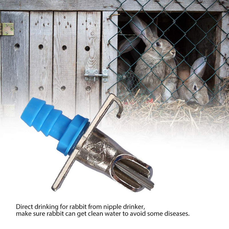 10PCS Rabbit Drinker Nipple - Automatic Water Nippler Drinker Feeders Double Hang Springs Drinker for Rabbit Farm Animals Pet - PawsPlanet Australia