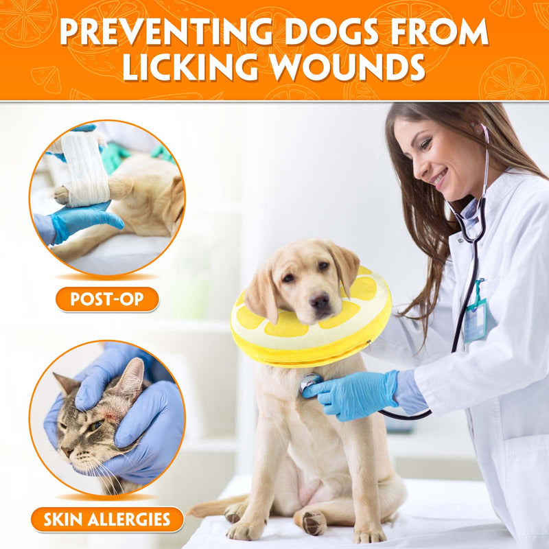 SuplutuX Inflatable Dog Cone, Protective Inflatable Collar for Dogs and Cats, Soft Dog Cone Alternative After Surgery for Wound Healing and Prevent from Biting or Scratching (Small) Small - PawsPlanet Australia